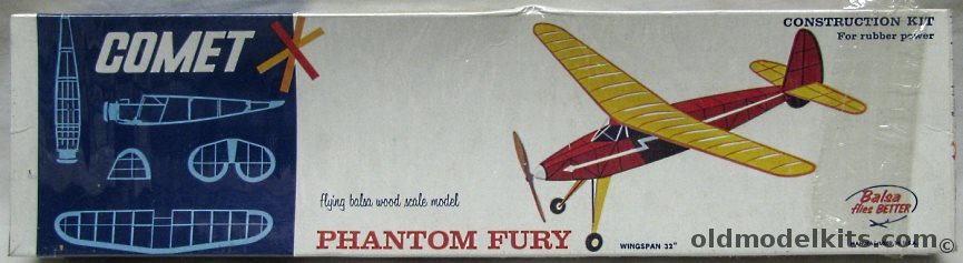 Comet Phantom Fury - 32 inch Wingspan Endurance Competition Balsa Flying Model Airplane, 3207-98 plastic model kit